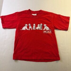 Disney 102 Dalmatians Red Graphic T-Shirt Kids XS Vintage Puppy Y2K Youth